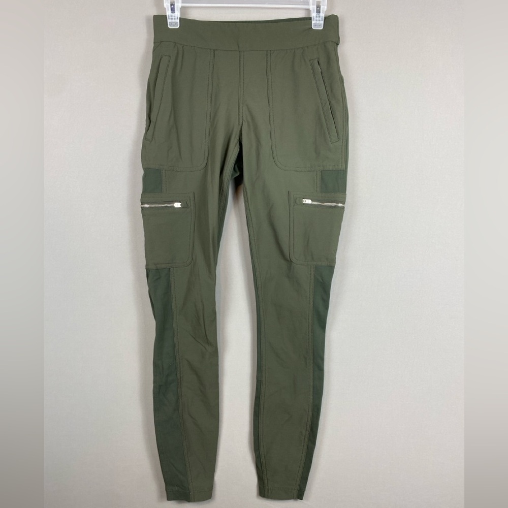 Athleta Olive Green Cargo Track Joggers